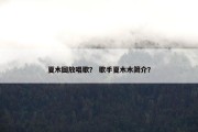 夏木回放唱歌？ 歌手夏木木简介？