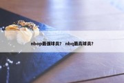 nbop最强球员？ nbq最高球员？