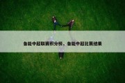 鲁能中超联赛积分榜，鲁能中超比赛结果