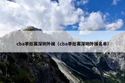 cba季后赛深圳外援（cba季后赛深圳外援名单）