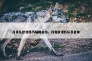 丹麦队欧洲杯历届排名榜，丹麦欧洲杯队员名单