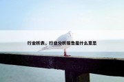 行业析表，行业分析报告是什么意思