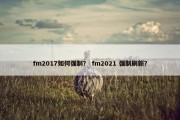 fm2017如何强制？ fm2021 强制刷新？