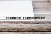 少林足球精彩片段？ 少林足球精彩片段气势音乐？