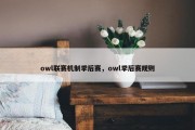 owl联赛机制季后赛，owl季后赛规则