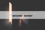 森纳为总第四？ 森纳的意思？