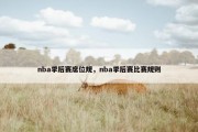nba季后赛席位规，nba季后赛比赛规则
