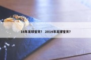 16年足球宝贝？ 2014年足球宝贝？