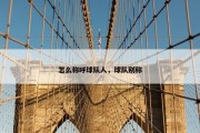 怎么称呼球队人，球队别称