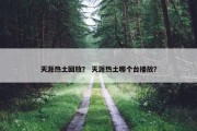天涯热土回放？ 天涯热土哪个台播放？