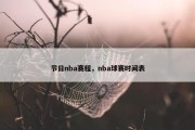节日nba赛程，nba球赛时间表