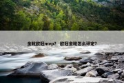 金靴欧冠mvp？ 欧冠金靴怎么评定？