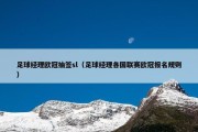 足球经理欧冠抽签sl（足球经理各国联赛欧冠报名规则）