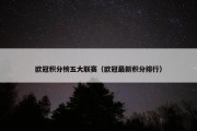 欧冠积分榜五大联赛（欧冠最新积分排行）