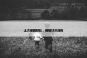 土方橄榄球队，橄榄球队规则