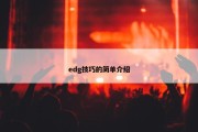 edg技巧的简单介绍