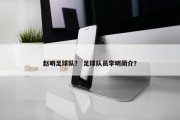 赵明足球队？ 足球队员李明简介？