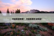 中超联盟联赛？ 中超联赛职业联盟？