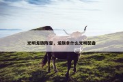 光明龙族阵容，龙族拿什么光明装备