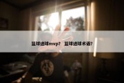 篮球进球mvp？ 篮球进球术语？