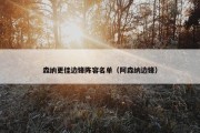森纳更佳边锋阵容名单（阿森纳边锋）