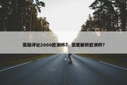 张路评论2000欧洲杯？ 张鹭解析欧洲杯？