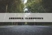 去哪里找球球队友，怎么查看球球共同好友