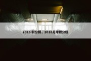 2018i积分榜，2018足球积分榜