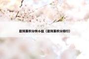 亚预赛积分榜小组（亚预赛积分排行）