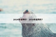 2014年宣传片？ 2016年宣传片？