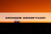 欧洲杯如何压球讲解（欧洲杯压球哪个平台比较好）