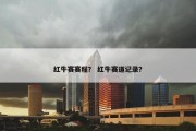 红牛赛赛程？ 红牛赛道记录？