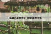 国足曼预选赛积分榜，国足预选赛积分表