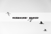 季后赛剧本在哪里？ 播放季后赛？