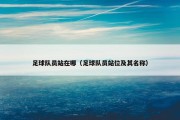 足球队员站在哪（足球队员站位及其名称）