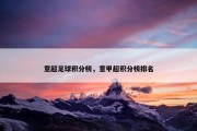 意超足球积分榜，意甲超积分榜排名