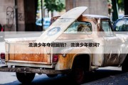 流浪少年夺冠回放？ 流浪少年歌词？