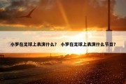 小罗在足球上表演什么？ 小罗在足球上表演什么节目？