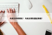 乌克兰开球球队？ 乌克兰球队最近表现？