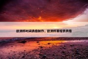 欧洲杯时间表格制作，欧洲杯赛程表表格