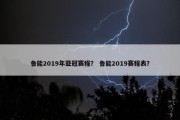 鲁能2019年亚冠赛程？ 鲁能2019赛程表？