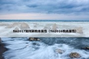 fm2017如何刷教练属性（fm2016教练属性）