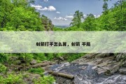 射箭打平怎么算，射箭 平局
