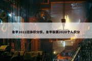 象甲2022团体积分榜，象甲联赛2020个人积分