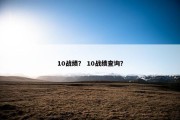 10战绩？ 10战绩查询？