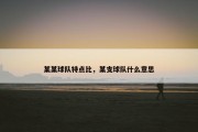 某某球队特点比，某支球队什么意思