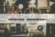 沙特王储足球队员？ 沙特王储足球队员简介？