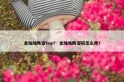 金灿灿阵容top？ 金灿灿阵容码怎么用？