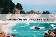足球流行什么意思英语（足球流行于全世界英语）