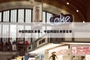 中超韩国队参赛，中超韩国队参赛名单